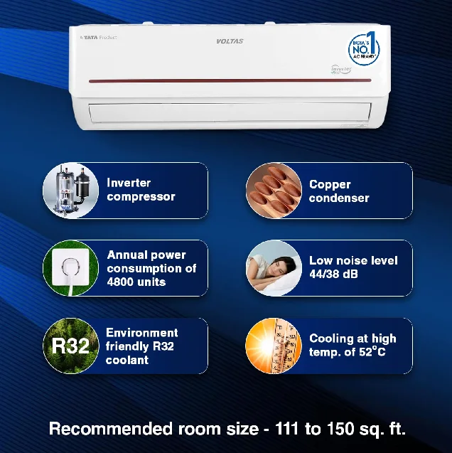 Climatiseur Inverter Split Voltas 1,5 Ton 3 Étoiles Haute Qualité,Meilleures Ventes,Pour Usage Domestique,En Cuivre,Mode Réglable 4-en-1,Super Refroidissement - Buy Product on Alibaba.com – Image 4