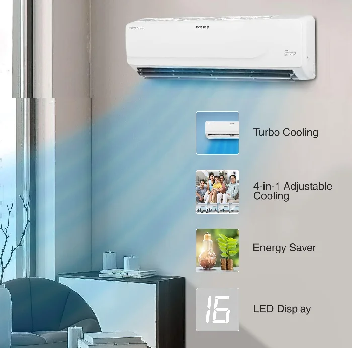 Climatiseur Inverter Split Voltas 1,5 Ton 3 Étoiles Haute Qualité,Meilleures Ventes,Pour Usage Domestique,En Cuivre,Mode Réglable 4-en-1,Super Refroidissement - Buy Product on Alibaba.com – Image 6