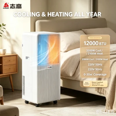 Climatiseur portable 12000 BTU, refroidisseur d’air mobile, sans installation, pour la maison, le bureau, la chambre, refroidissement rapide, climatisation