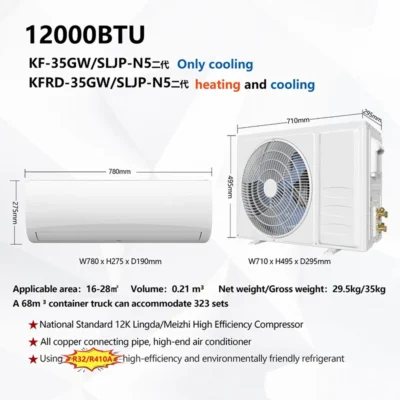 Wall-mounted Inverter Air Conditioner, 12,000 BTU (Cooling Only) / Inverter Air Conditioner (Cooling and Heating), S(Customized) – AliExpress 6