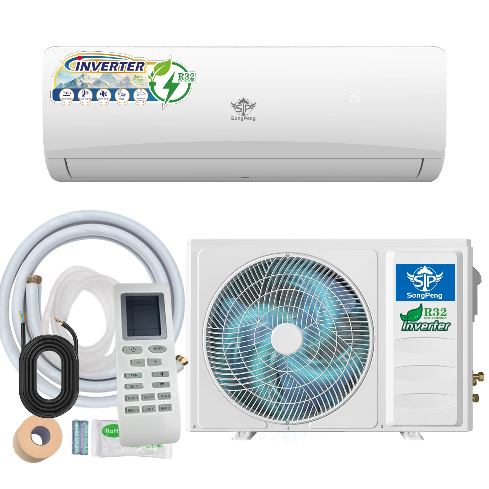 Climatiseur split OEM 26 styles haute qualité 12000 BTU R32 Inverter 220V à source solaire DC, classe A+++ pour usage domestique - AliExpress 1420 – Image 2